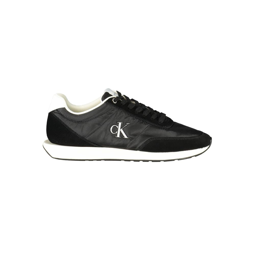 Black Polyester Sneaker