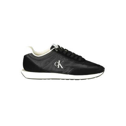 Black Polyester Sneaker