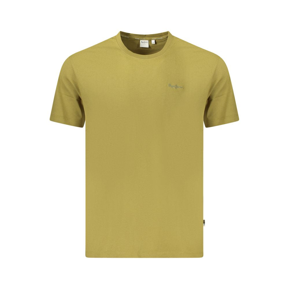 Green Cotton Men T-Shirt