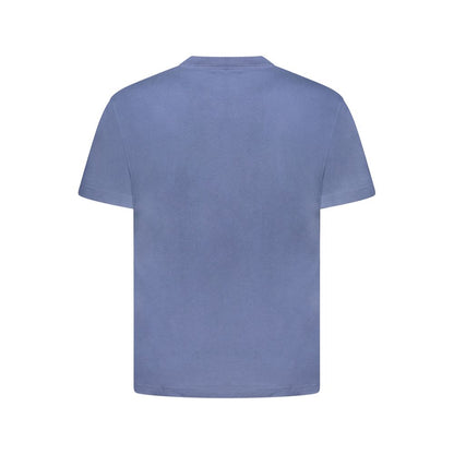 Blue Cotton Men T-Shirt