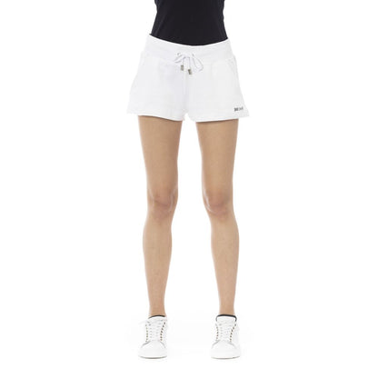 White Cotton Women's Sweatshorts
