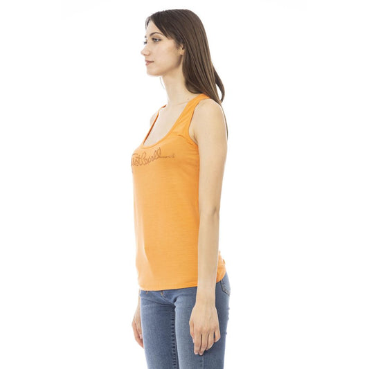 Orange Viscose Tank Top