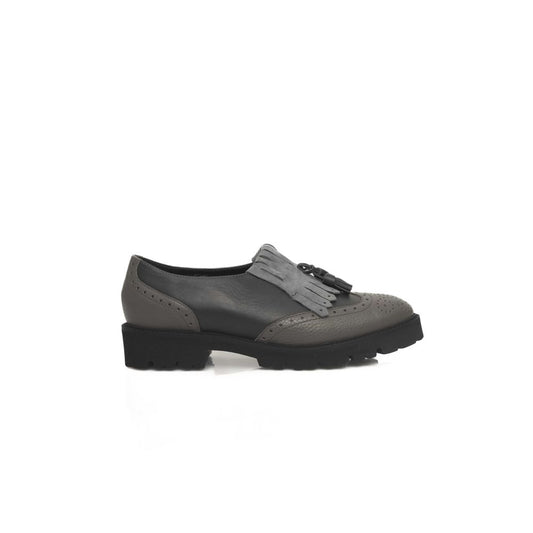 Gray Cowhide Loafer