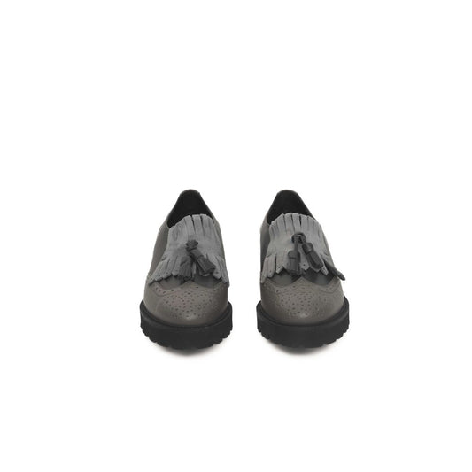 Gray Cowhide Loafer