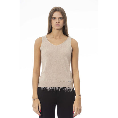 Beige Wool Tank Top