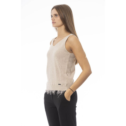 Beige Wool Tank Top