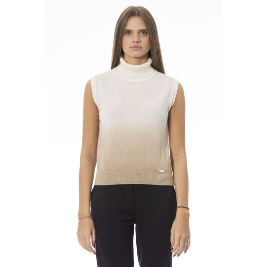 White Wool Women Sweater