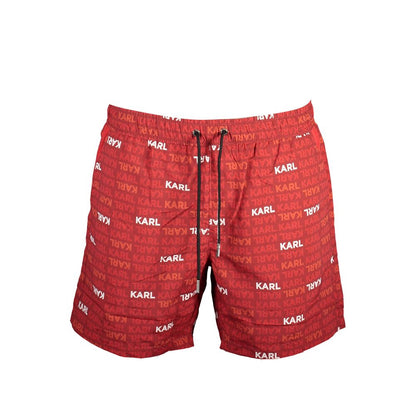 Red Polyester Swimwear