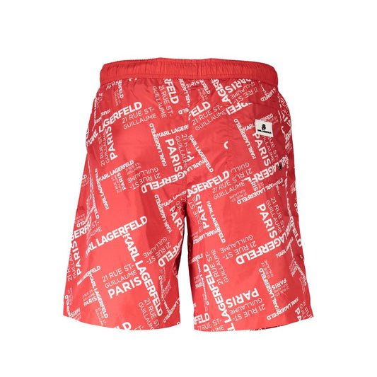 Red Polyester Swimwear