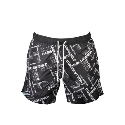 Black Polyester Swimwear