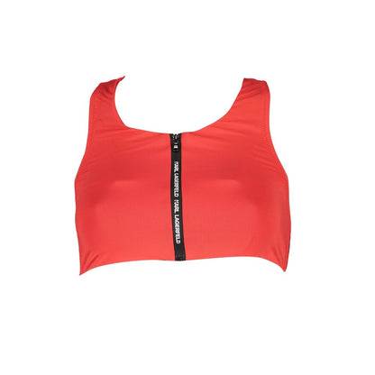 Red Elastane Swimwear