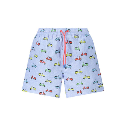 Blue Polyester Swimwear