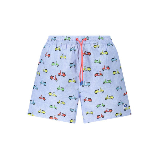 Blue Polyester Swimwear