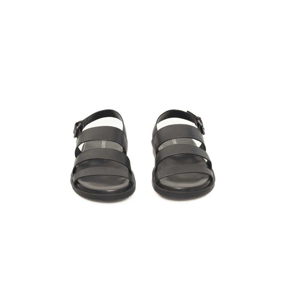 Black Cowhide Sandal