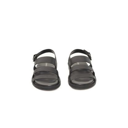Black Cowhide Sandal