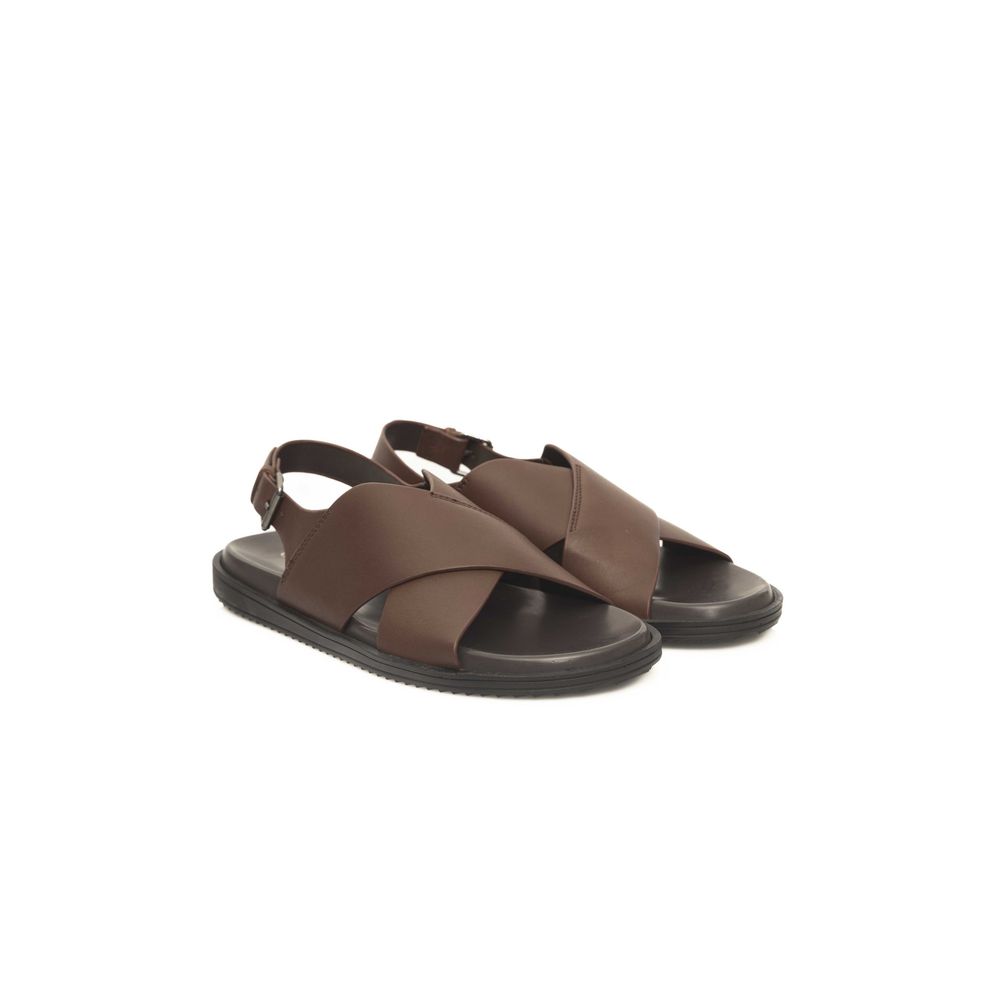 Brown Cowhide Sandal