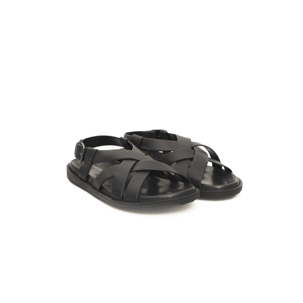 Black Cowhide Sandal