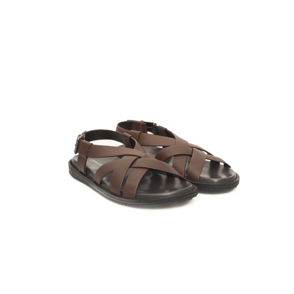 Brown Cowhide Sandal