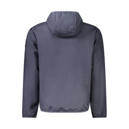 Blue Polyester Men Jacket