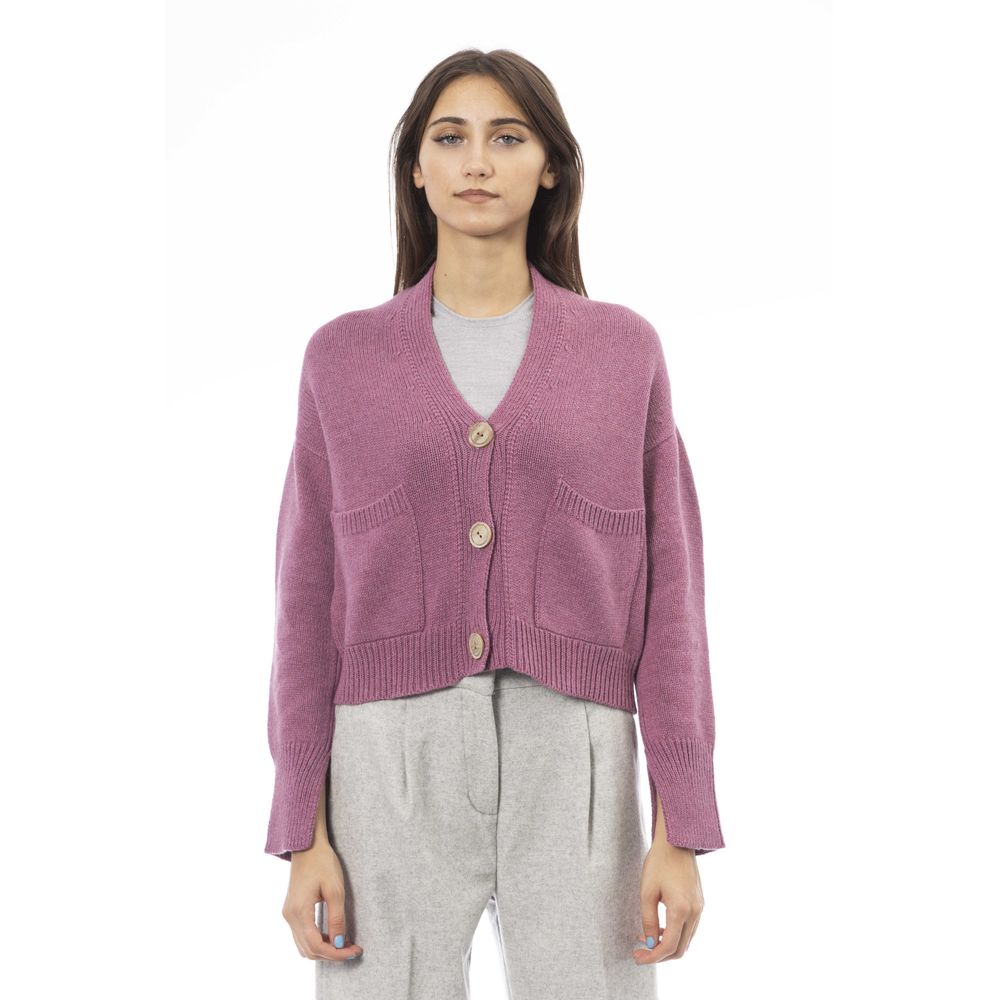 Multicolor Merino Wool Women Cardigan