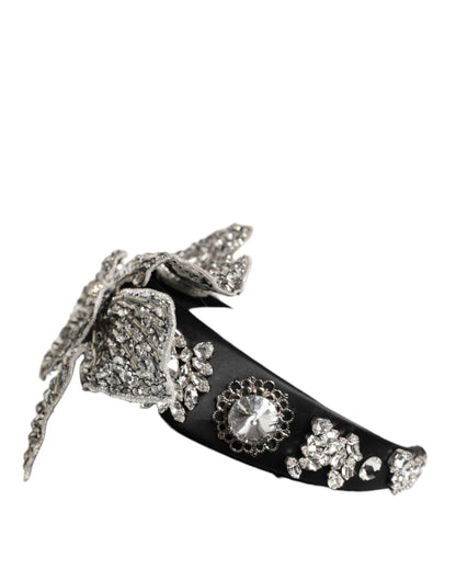 Black Hair Flower Crystal LIMONI Women Headband Diadem