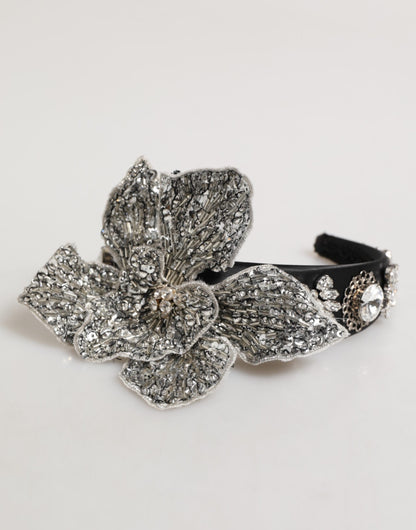 Black Hair Flower Crystal LIMONI Women Headband Diadem