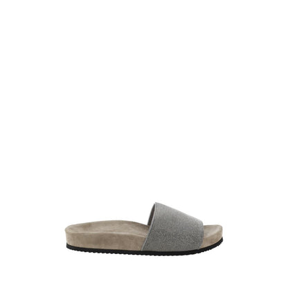 Brown Calf Leather Bos Taurus Flat Sandals