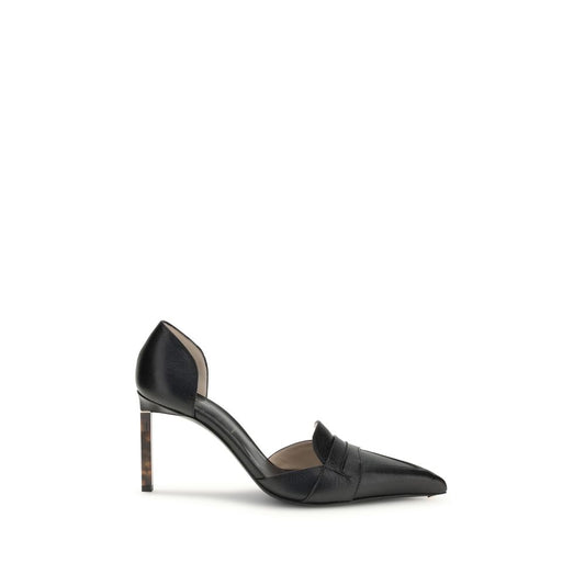 Black Leather Pumps