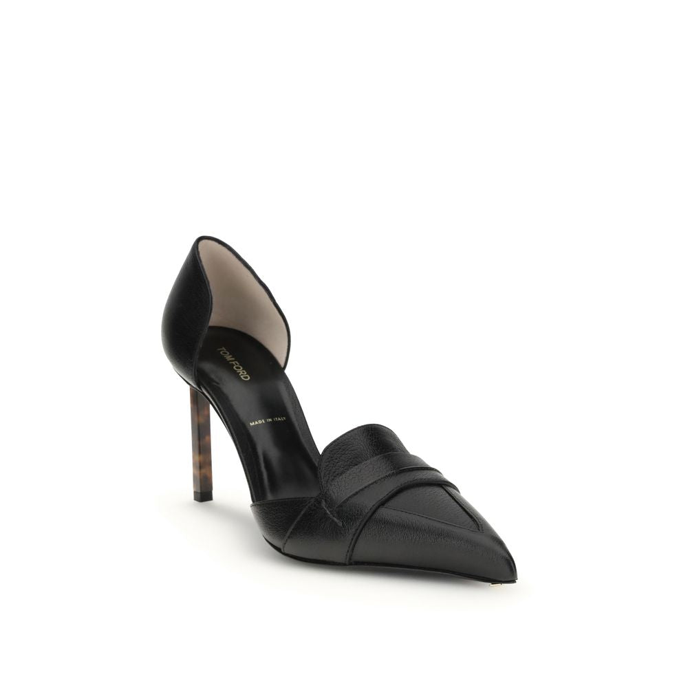 Black Leather Pumps
