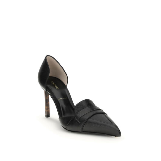Black Leather Pumps
