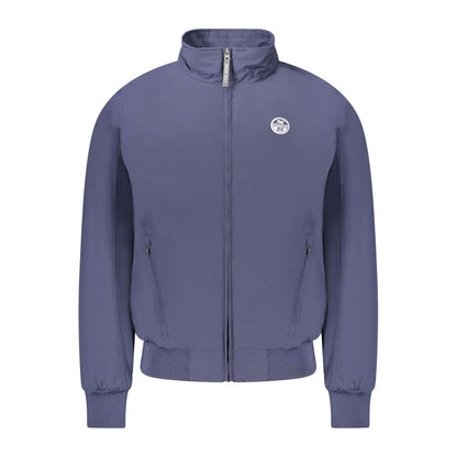 Blue Polyester Jackets & Coat