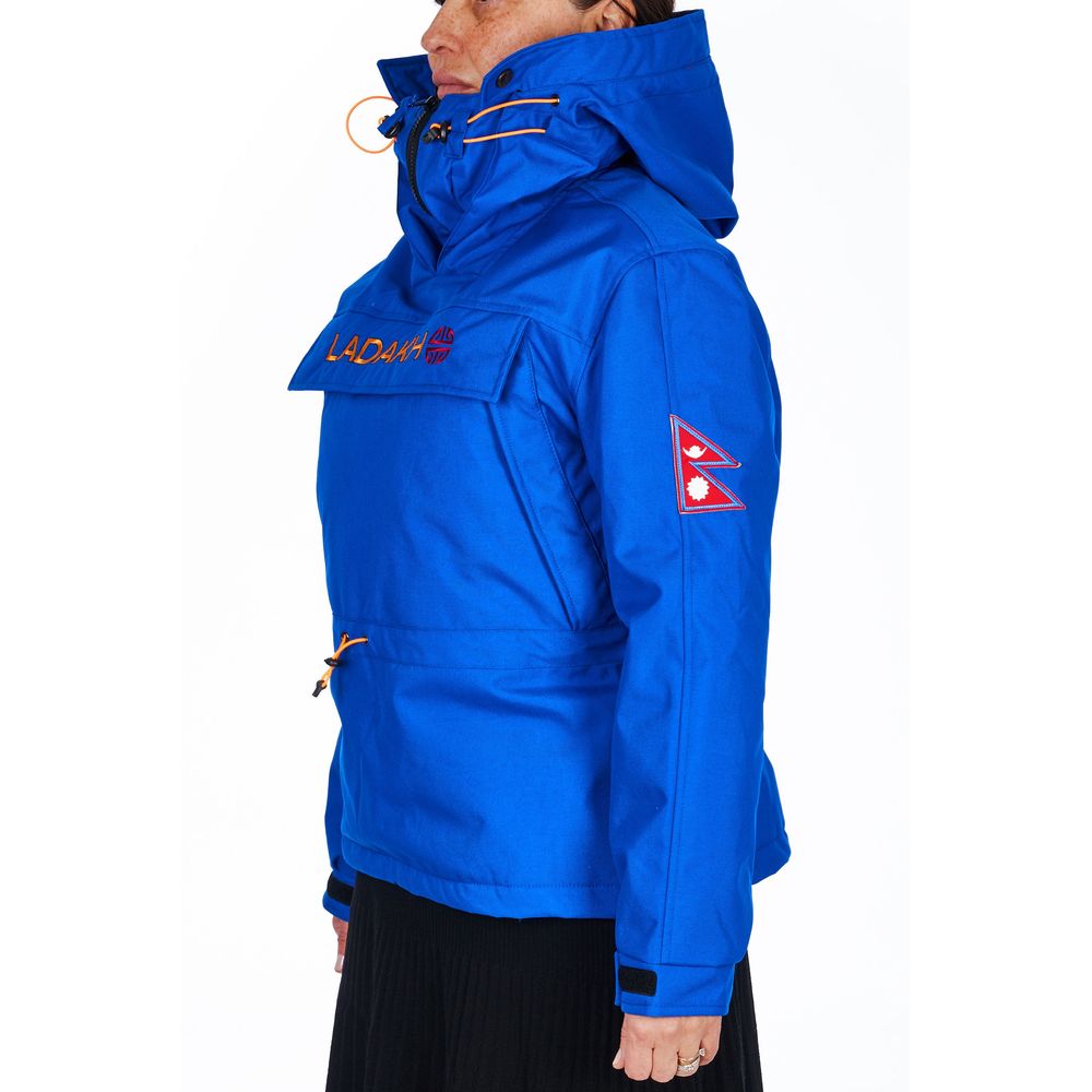 Blue Polyester Women's Jacket