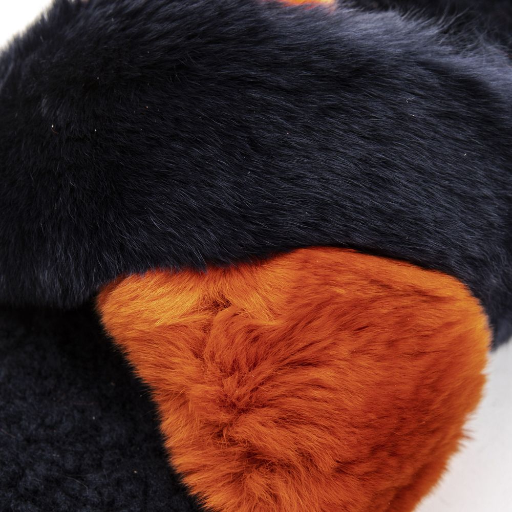 Blue Rabbit Fur Women Sandal