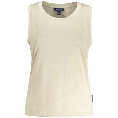 Beige Polyester Tank Top