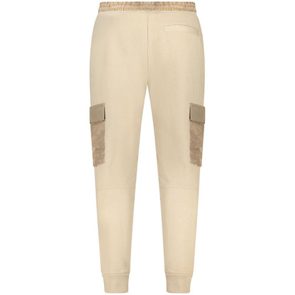 Beige Cotton Men's Jogger Trouser