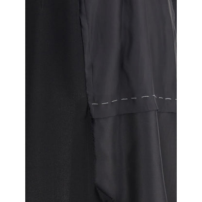 Black Acetate Casual Dress