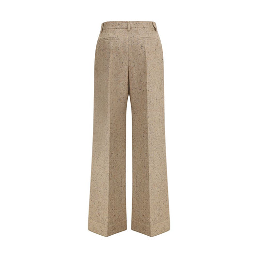 Palazzo Trousers in Bottonato Natté