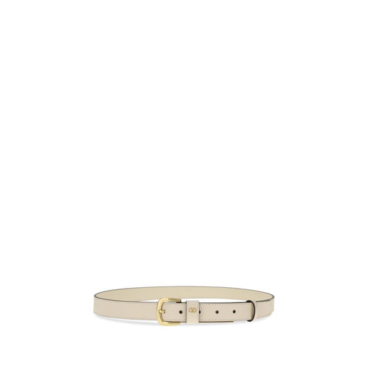 White Leather Regular Belt