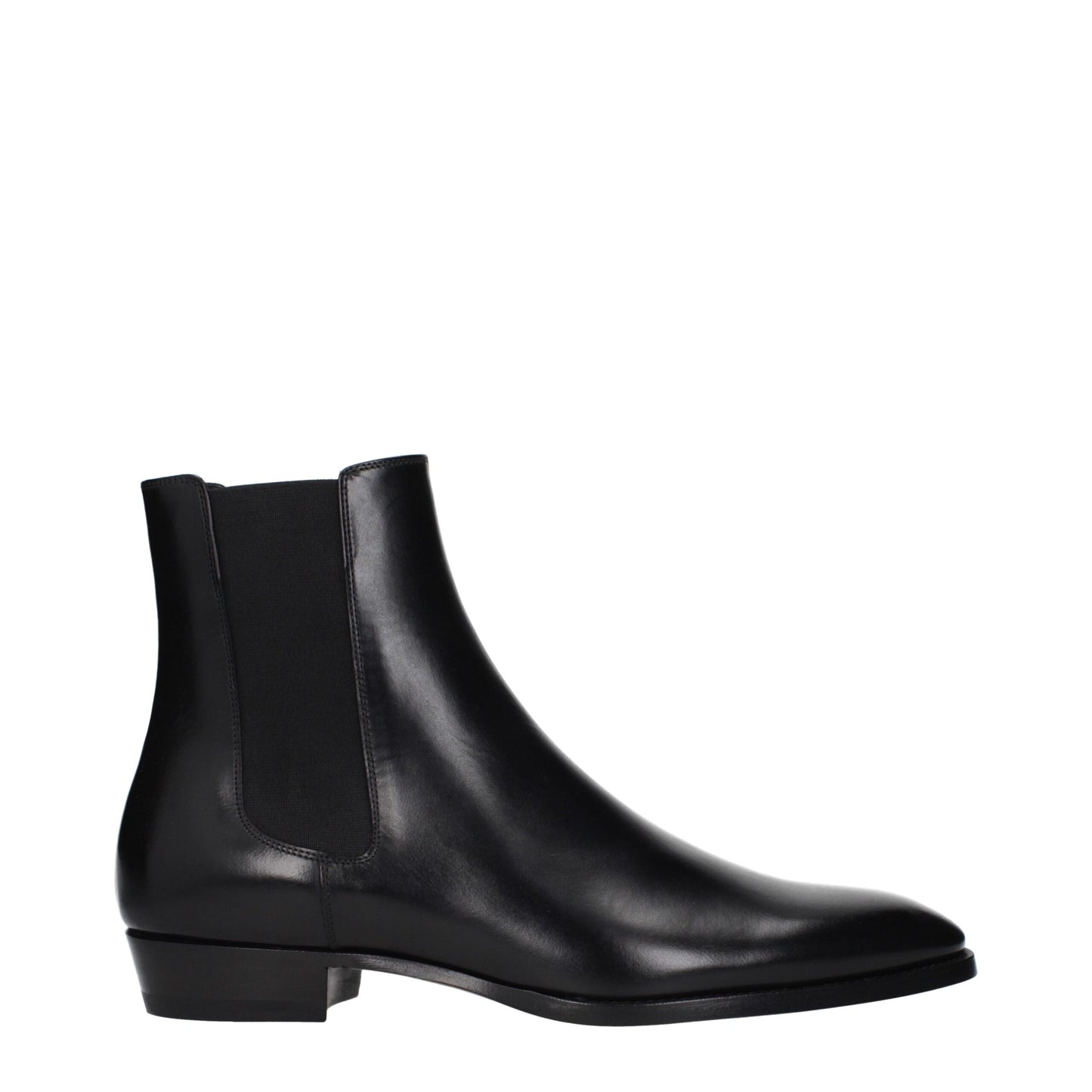 Black Leather Ankle Boots