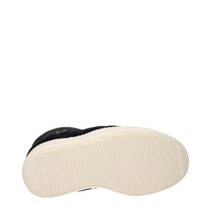 Black Fabric Ankle Boots