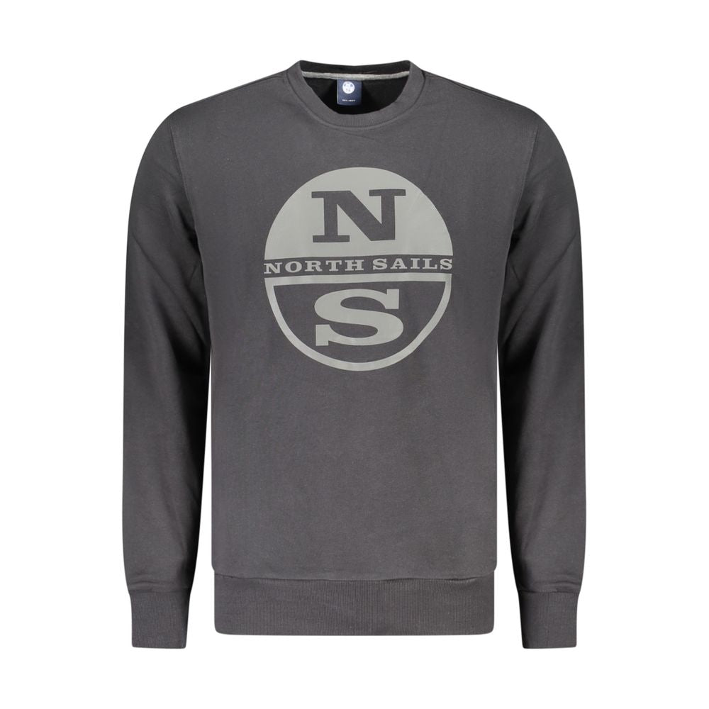 Black Cotton Men's Sweatshirt