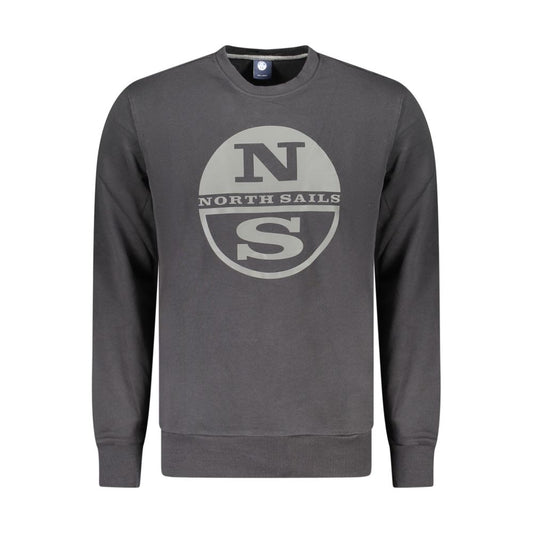Black Cotton Men's Sweatshirt