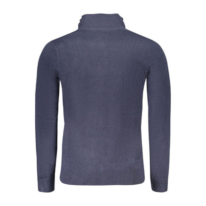 Blue Acrylic Men Sweater