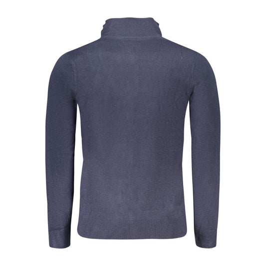 Blue Acrylic Men Sweater
