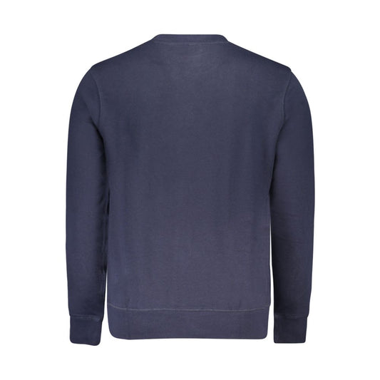 Blue Cotton Men Sweatshirt