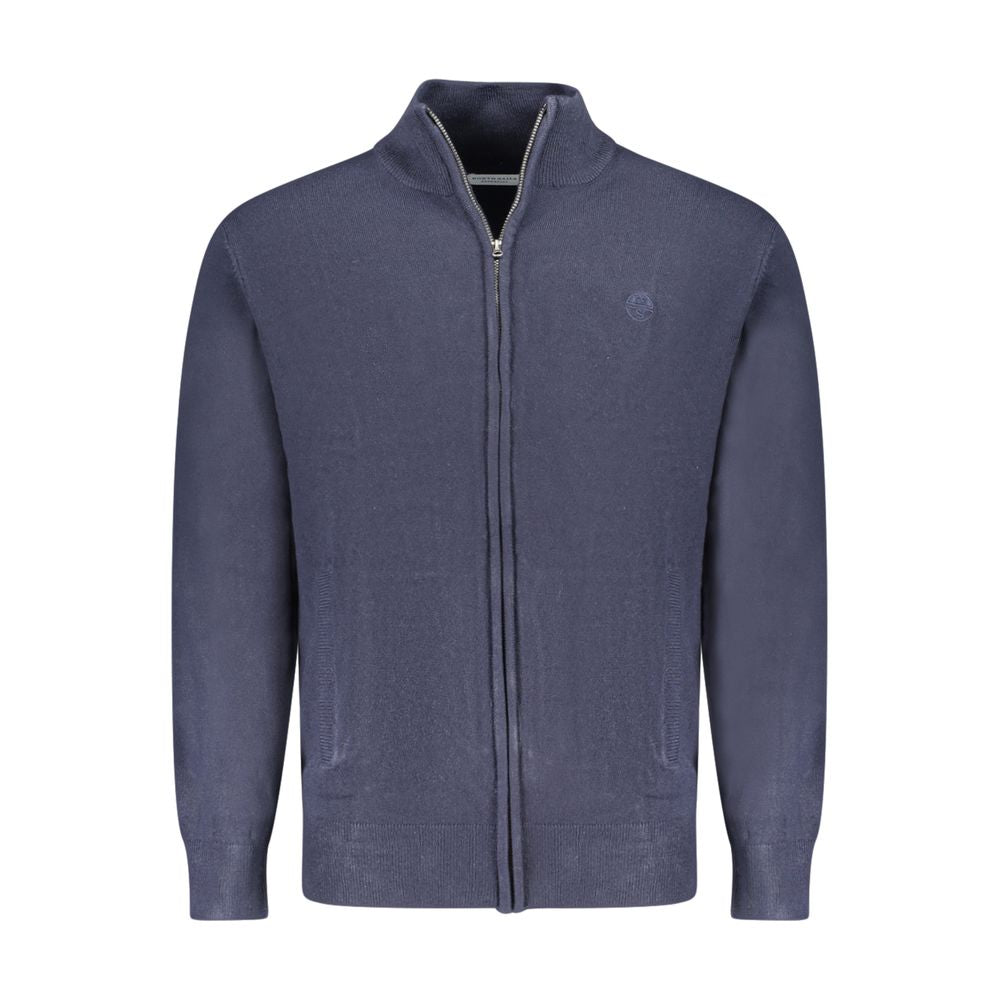 Blue Acrylic Men's Cardigan
