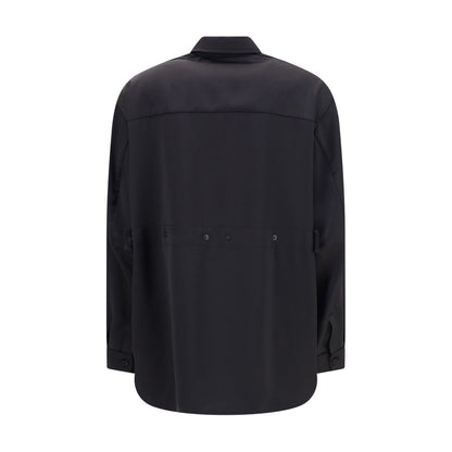 Black Polyester Dress Shirt