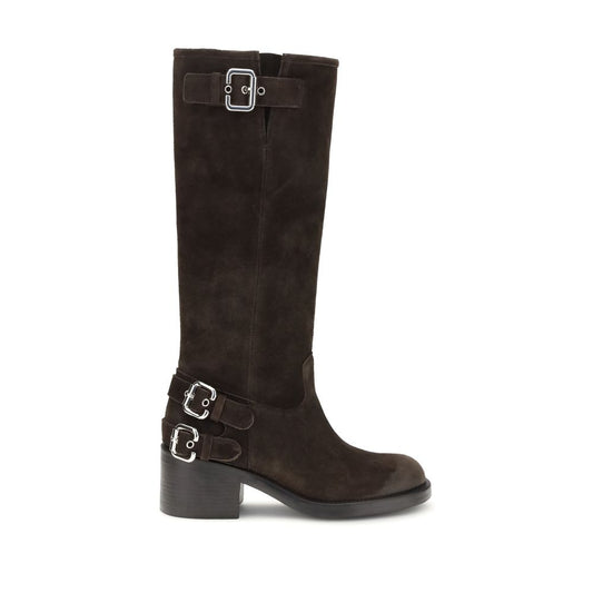 Brown Calf Leather Bos Taurus Lace-Up Boots