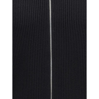 Zipped Cotton Cardigan