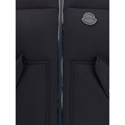 Black Polyamide Sleveless Jacket